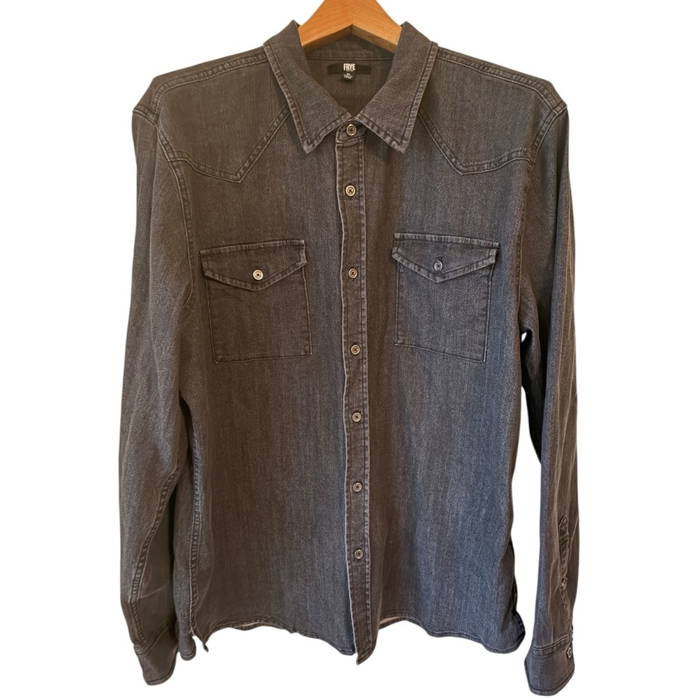 Frye Heavyweight Denim Button Down Shirt XL